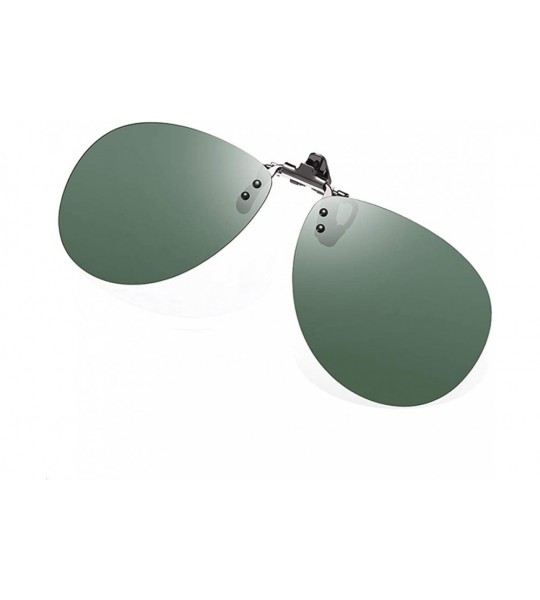 Round Polarized Aviator Sunglasses Anti Glare Prescription - Dark Green - CP1963X9CRD $22.17