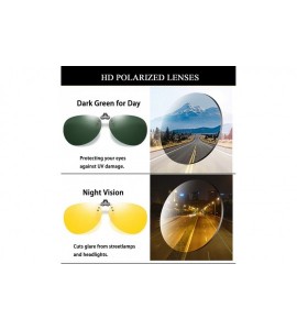 Round Polarized Aviator Sunglasses Anti Glare Prescription - Dark Green - CP1963X9CRD $22.17