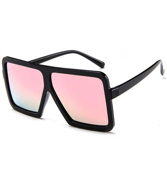 Rectangular Oversized Sunglasses Unisex Big Frame Sun Glasses Vintage Retro Eyewear for Women Men by 2DXuixsh - Pink - CC18S6...