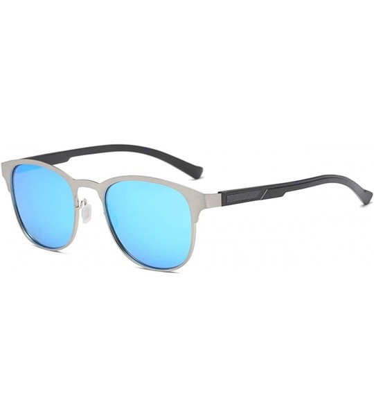 Oval Retro Polarized Sunglasses Driver Driving Light Sunglasses - Blue Color - C918I80OEW6 $50.76