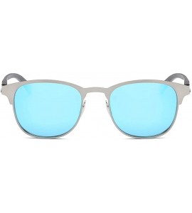 Oval Retro Polarized Sunglasses Driver Driving Light Sunglasses - Blue Color - C918I80OEW6 $50.76