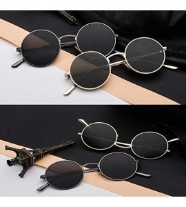 Round Men's Sunglasses Fashion Round Eyeglasses Metal Frame Women Driving Sun Glasses UV400 Protection Eyewear - CS18X8E7X0Z ...