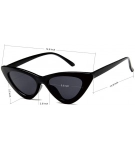 Cat Eye Retro Triangle Cat-eye Sunglasses for Women - Wiht Small Frame - Red-gray - CX196EZAWQE $18.40