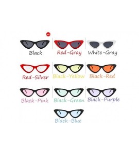 Cat Eye Retro Triangle Cat-eye Sunglasses for Women - Wiht Small Frame - Red-gray - CX196EZAWQE $18.40