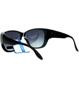 Goggle Polarized 55mm Fit Over OTG Butterfly Rhinestone Diva Sunglasses - Shiny Black - CJ12I5GRBCH $22.58