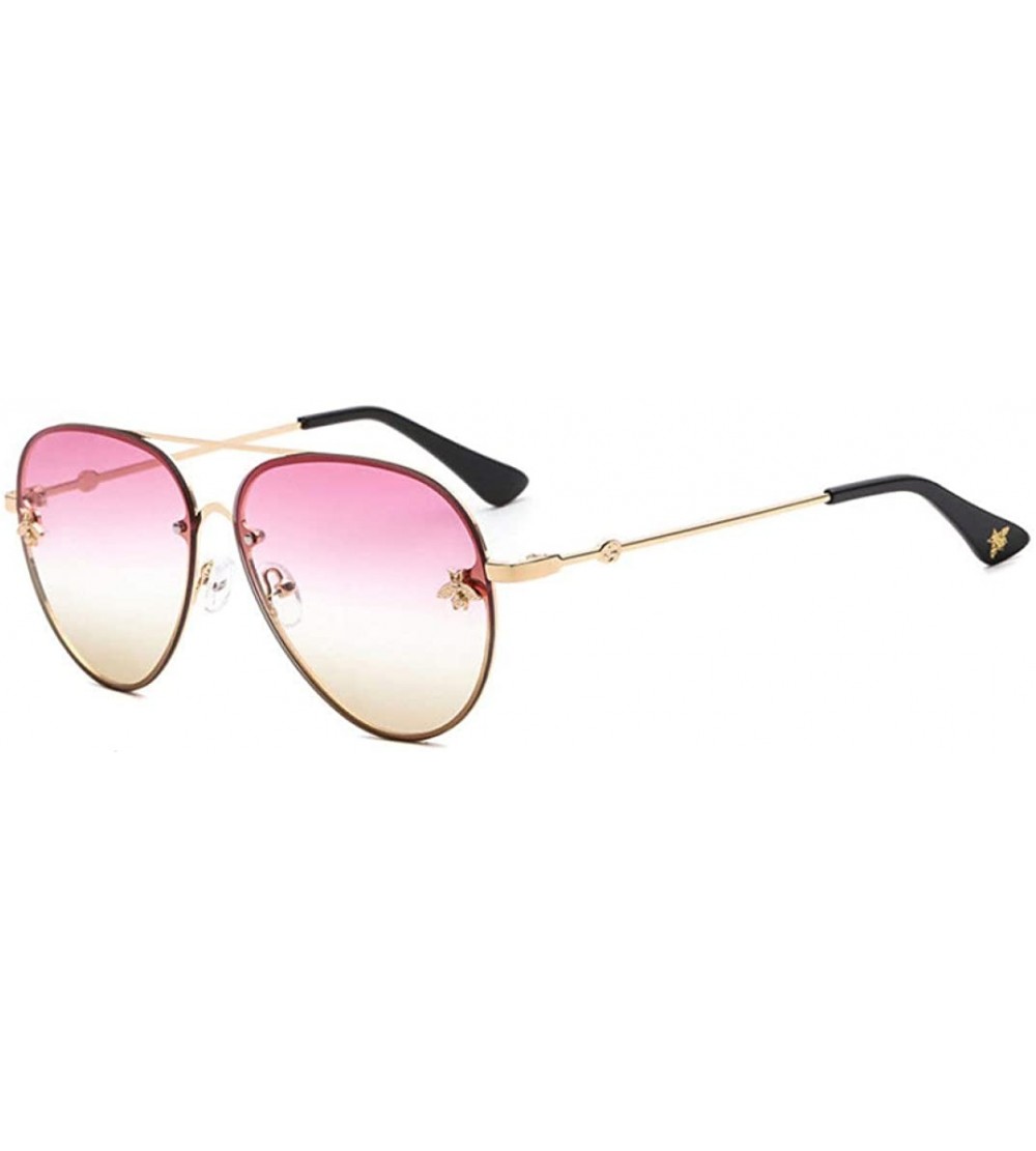 Wayfarer Eyewear Pilot Little Bee Sunglasses Men Women Metal Frame Vintage Glasses Fashion Shades - Purple - CU18TTAAZSO $29.56