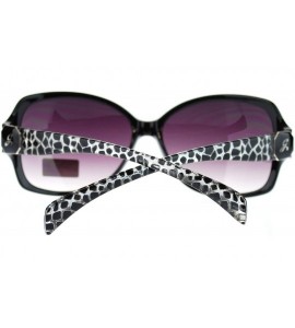 Butterfly Mosaic Print Designer Fashion Butterfly Sunglasses For Women - Silver - CJ11OO28S3X $18.78