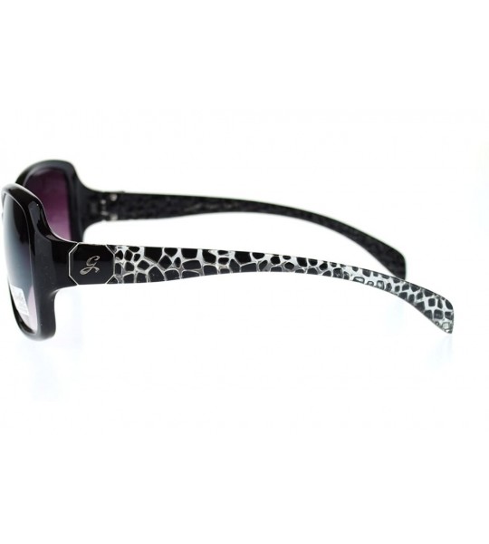 Butterfly Mosaic Print Designer Fashion Butterfly Sunglasses For Women - Silver - CJ11OO28S3X $18.78