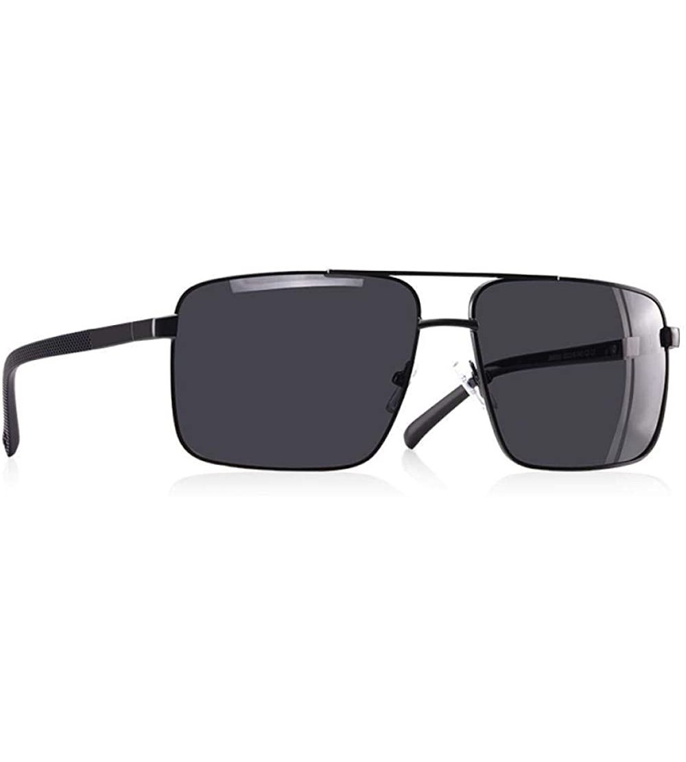 Square 2019 NEW DESIGN Men's Glasses Polarized Sunglasses Men Driving C1Matte Black - C1matte Black - CW18Y6TMDRQ $31.06