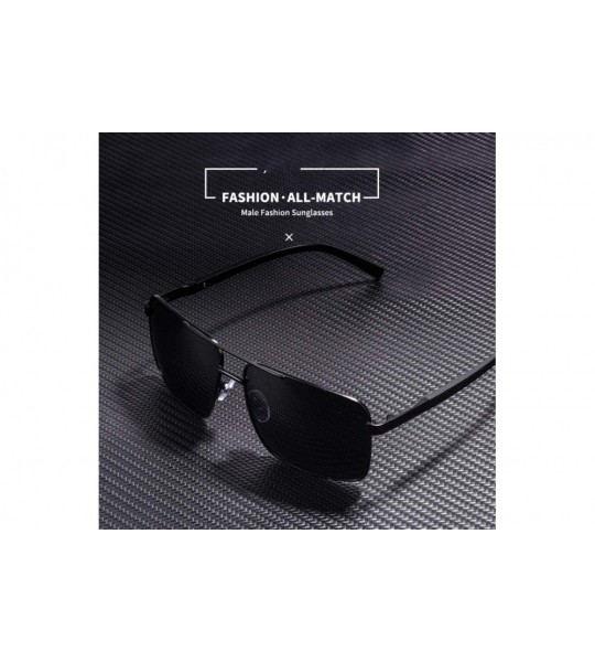 Square 2019 NEW DESIGN Men's Glasses Polarized Sunglasses Men Driving C1Matte Black - C1matte Black - CW18Y6TMDRQ $31.06