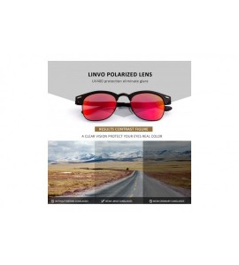 Rimless Classic Polarized Semi Rimless Al-Mg Metal Alloy Sunglasses for Men Women - Black Frame/Red Lens-mirrored - C818N0CTU...