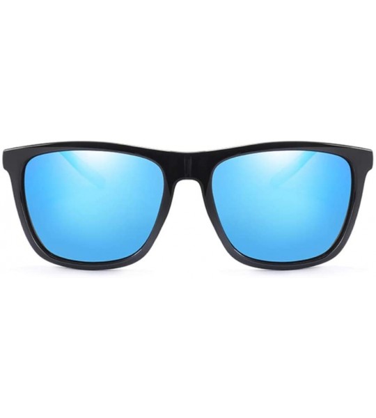 Square Classic Square Polarized Sunglasses Ultra Light Men Retro Sun Glasses for Men Women Driving (Blue) - Blue - CK18Z2QN7Z...