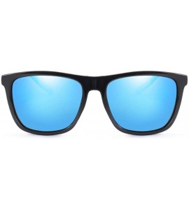 Square Classic Square Polarized Sunglasses Ultra Light Men Retro Sun Glasses for Men Women Driving (Blue) - Blue - CK18Z2QN7Z...