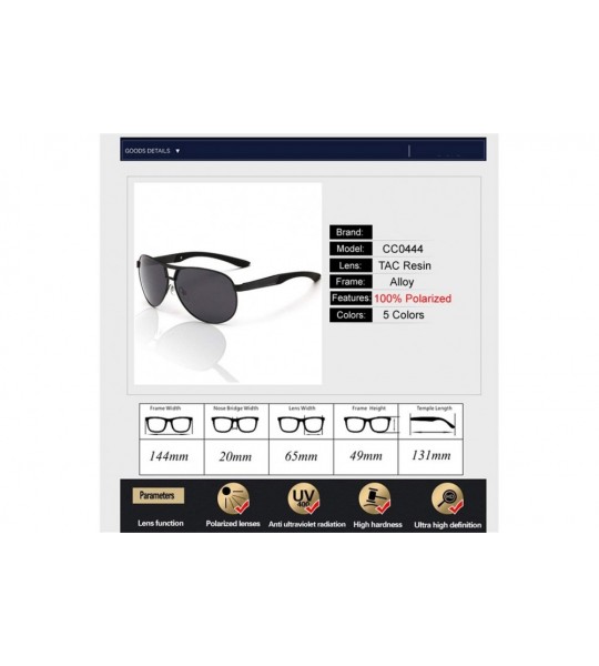 Semi-rimless Men Polarized Sunglasses Driving Pilot Sunglass Man Eyewear Sun Glasses - C3 - CC194OSY38N $47.26