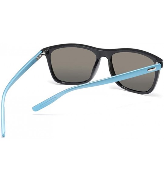 Square Classic Square Polarized Sunglasses Ultra Light Men Retro Sun Glasses for Men Women Driving (Blue) - Blue - CK18Z2QN7Z...