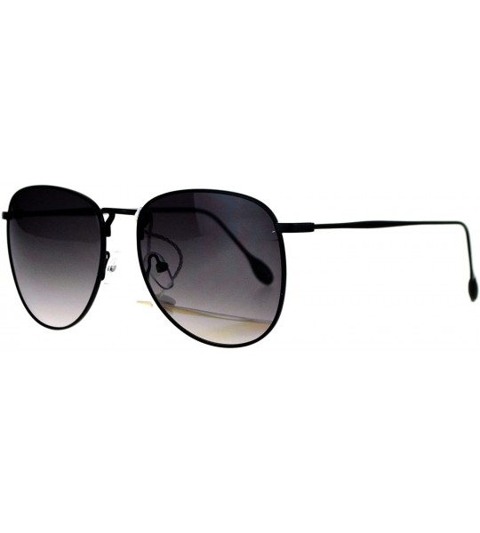 Round Vintage Designer Fashion Sunglasses Unisex Thin Metal Round Frame - Black - CR189TH6AE0 $19.66