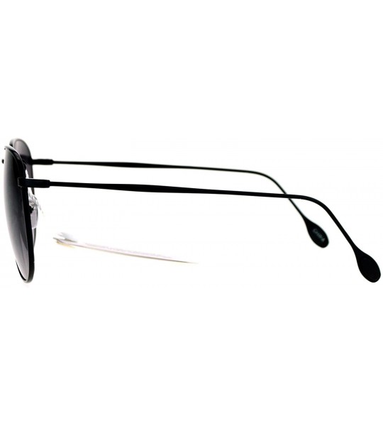 Round Vintage Designer Fashion Sunglasses Unisex Thin Metal Round Frame - Black - CR189TH6AE0 $19.66