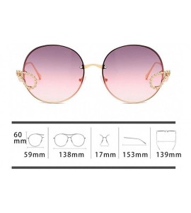 Oversized Oversized Gradient Fashion Sunglasses Protection - Pink Gradient Lenses - C6199RIZX0Q $47.40