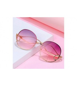 Oversized Oversized Gradient Fashion Sunglasses Protection - Pink Gradient Lenses - C6199RIZX0Q $47.40