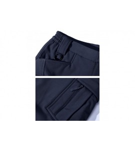 Sport Men's Ski Water Repellent Softshell Fleece Lined Hiking Pants Tactical Trousers - Navy - CL1925EAHZ2 $65.55