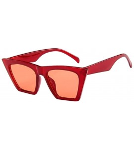 Cat Eye Polarized Sunglasses UV Protection - REYO Women Oversized Sunglasses Vintage Retro Cat Eye Sun Glasses - Red - CP18NU...