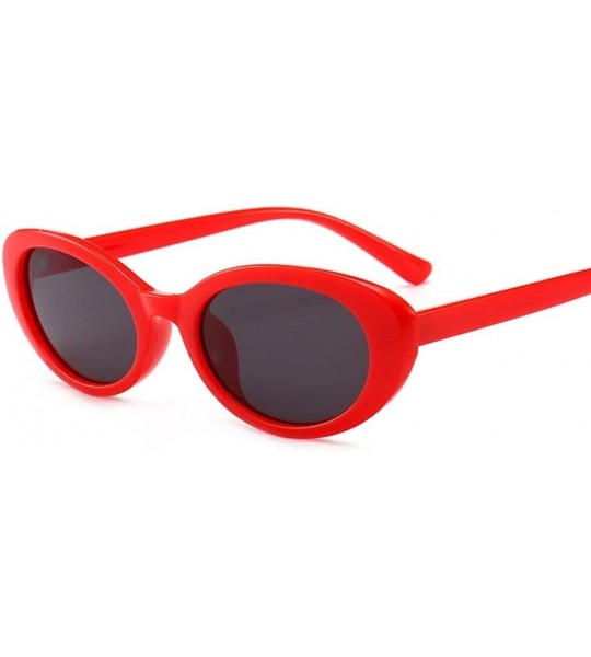 Oval Sunglasses belittled Oval Low Sunglasses - Eye Glasses Casual Fashion Sunglasses (Color D) - D - CS199MEYADM $74.07