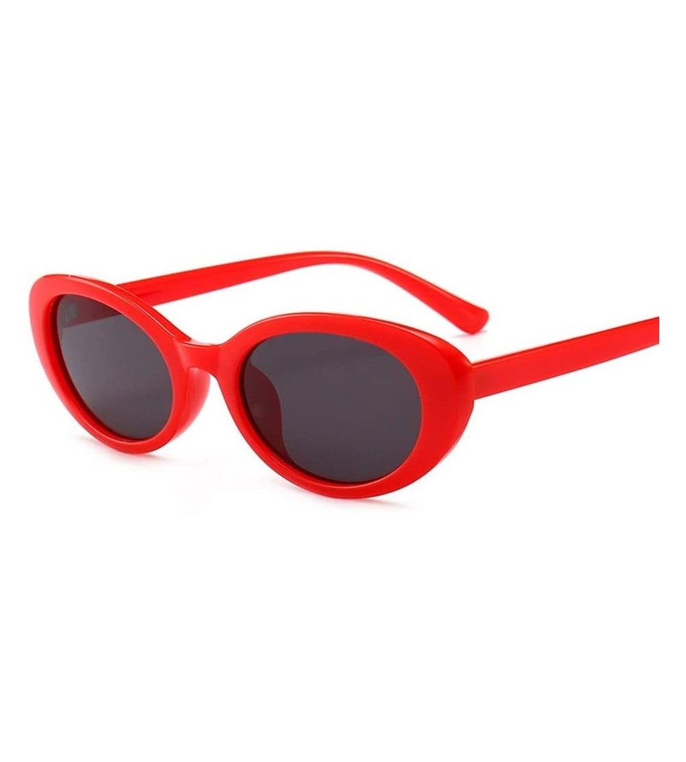 Oval Sunglasses belittled Oval Low Sunglasses - Eye Glasses Casual Fashion Sunglasses (Color D) - D - CS199MEYADM $74.07