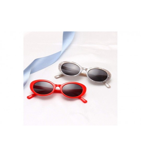 Oval Sunglasses belittled Oval Low Sunglasses - Eye Glasses Casual Fashion Sunglasses (Color D) - D - CS199MEYADM $74.07