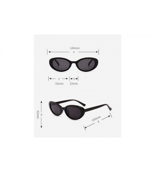 Oval Sunglasses belittled Oval Low Sunglasses - Eye Glasses Casual Fashion Sunglasses (Color D) - D - CS199MEYADM $74.07