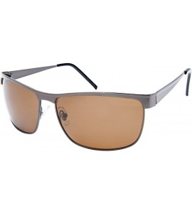 Square Men's Fashion Square Sunnies w/Polarized Lens 1206-P - Gunmetal - CD1836Y4IIH $20.28