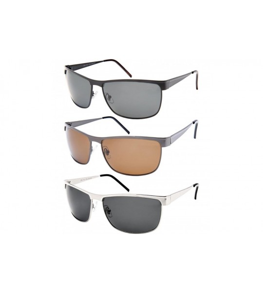 Square Men's Fashion Square Sunnies w/Polarized Lens 1206-P - Gunmetal - CD1836Y4IIH $20.28