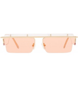 Aviator "Planco" Designer Eyewear - Gold/Brush - C518SLMYKDE $35.21