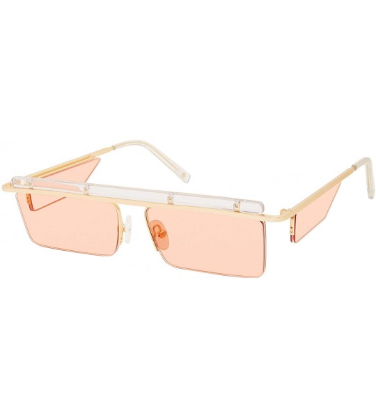 Aviator "Planco" Designer Eyewear - Gold/Brush - C518SLMYKDE $35.21