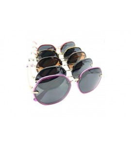 Round Women Polarized Round Sunglasses Fashion Oversized 100% UV - Tortoise - CG18RKGUZ0R $18.49