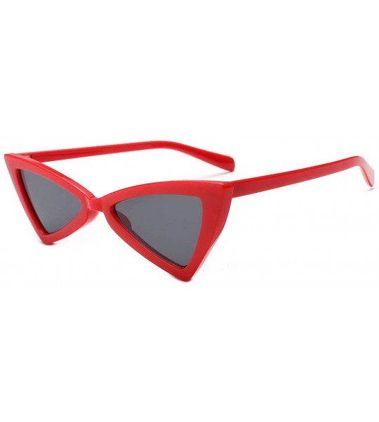 Cat Eye Women Vintage Cat Eye Frame Shades Acetate Triangle Frame UV Glasses Sunglasses (E) - CH18RNKYAAU $16.63