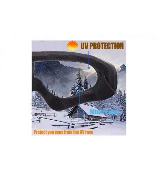 Goggle Snowboard Protection Windproof Motorcycle - Gray - C918KQ5H0IW $18.66