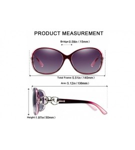 Sport Luxury Retro Goggle Women Polarized Sunglasses 100% Oversized UV Protection 2115 - Purple - CC18MG53535 $20.12