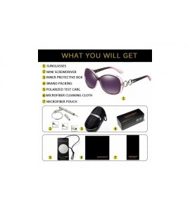 Sport Luxury Retro Goggle Women Polarized Sunglasses 100% Oversized UV Protection 2115 - Purple - CC18MG53535 $20.12