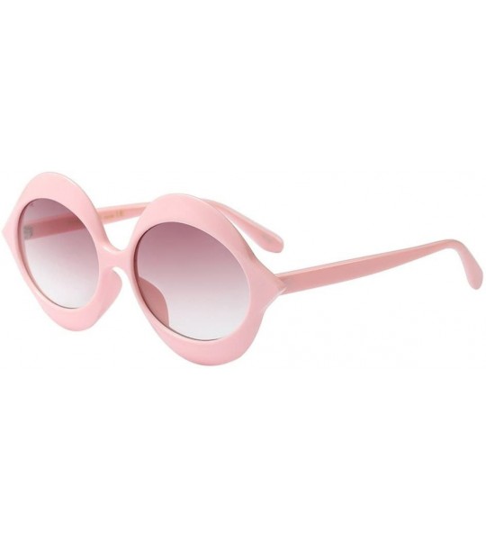 Square Vintage Irregular Sunglasses Big Frame Sunglasses Fashion Retro Eyewear (D) - D - CS18R3ZRQ38 $21.00