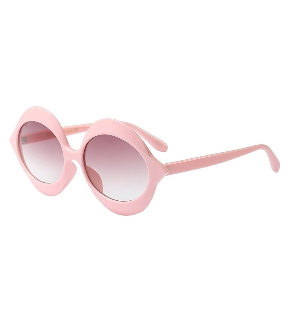 Square Vintage Irregular Sunglasses Big Frame Sunglasses Fashion Retro Eyewear (D) - D - CS18R3ZRQ38 $21.00