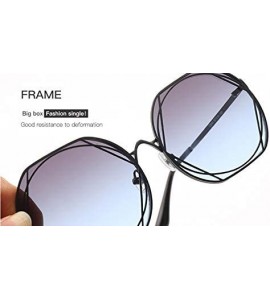 Aviator Round Polarized Sunglasses Ocean Color HD Lens Metal Lightweight Frame Glasses for Women - Grey - CS18KRHDWUS $29.47