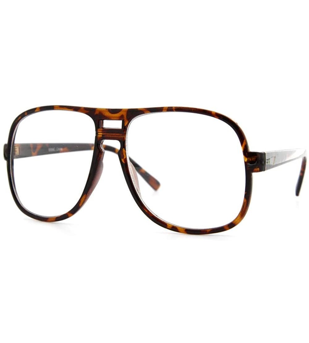 Oversized 1 Pc Oversized Sunglasses Eyeglasses Designer Clear Lens Retro Fashion - Choose Color - Tortoise - CL18NSGAH2W $37.15