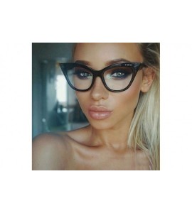 Cat Eye Cat Eye Sunglasses for Women Retro Vintage Narrow Clout Goggles Plastic Frame Sexy Summer Eyewear - D - CG199GKWT2T $...