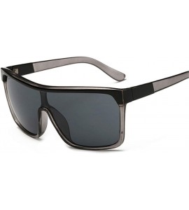 Oversized Square Shield Sunglasses Men Driving Sun Glasses Cool Shades Retro - Cjxy802 C2 Red - CQ194OTQYCD $44.28