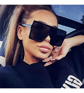 Oversized Oversized Sunglasses Fashion Glasses - C2 Black Leoaprd Gra - CK19922EDKM $64.96