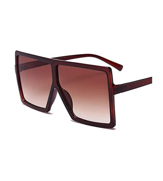 Oversized Oversized Sunglasses Fashion Glasses - C2 Black Leoaprd Gra - CK19922EDKM $64.96