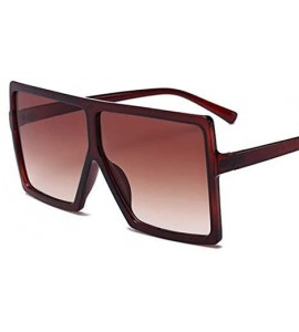 Oversized Oversized Sunglasses Fashion Glasses - C2 Black Leoaprd Gra - CK19922EDKM $64.96