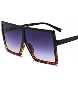 Oversized Oversized Sunglasses Fashion Glasses - C2 Black Leoaprd Gra - CK19922EDKM $64.96