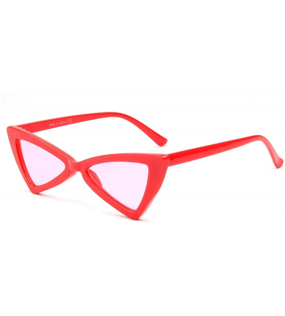 Goggle Featuring a sharp triangular design - our unique Hailey Cat Eye Sunglasses - Red - C418WU0LEMT $37.37