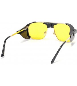 Square Punk Windproof Square Retro Sunglasses Men Women Fashion Party Sunglasses UV Protection Sunglasses - CD1944AI6G3 $24.02